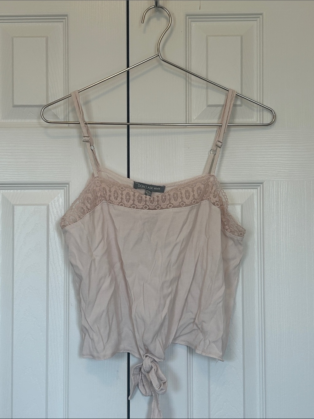Vintage NWT AE Don’t Ask Why Cropped One Size Tank - Pale Pink